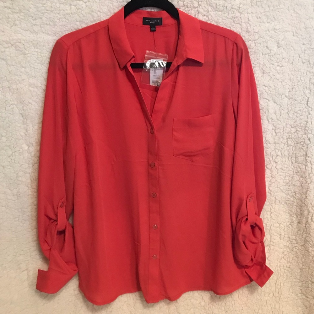 The Limited NEW coral blouse